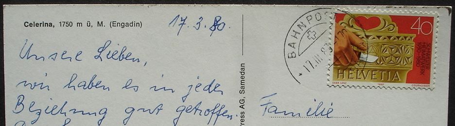 Ansichtskarten: CELERINA – Gebraucht aus Jona von philajona 1