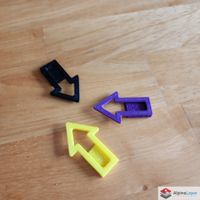 3D Printed Arrow Bookmark Black – Cute Book Marker