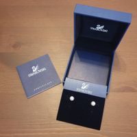 Original Swarovski Ohrstecker, silber mit weissen Zirkonen