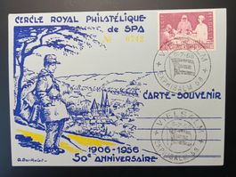 BELGIEN Souvenirkarte 1958 mit Sonderstempel