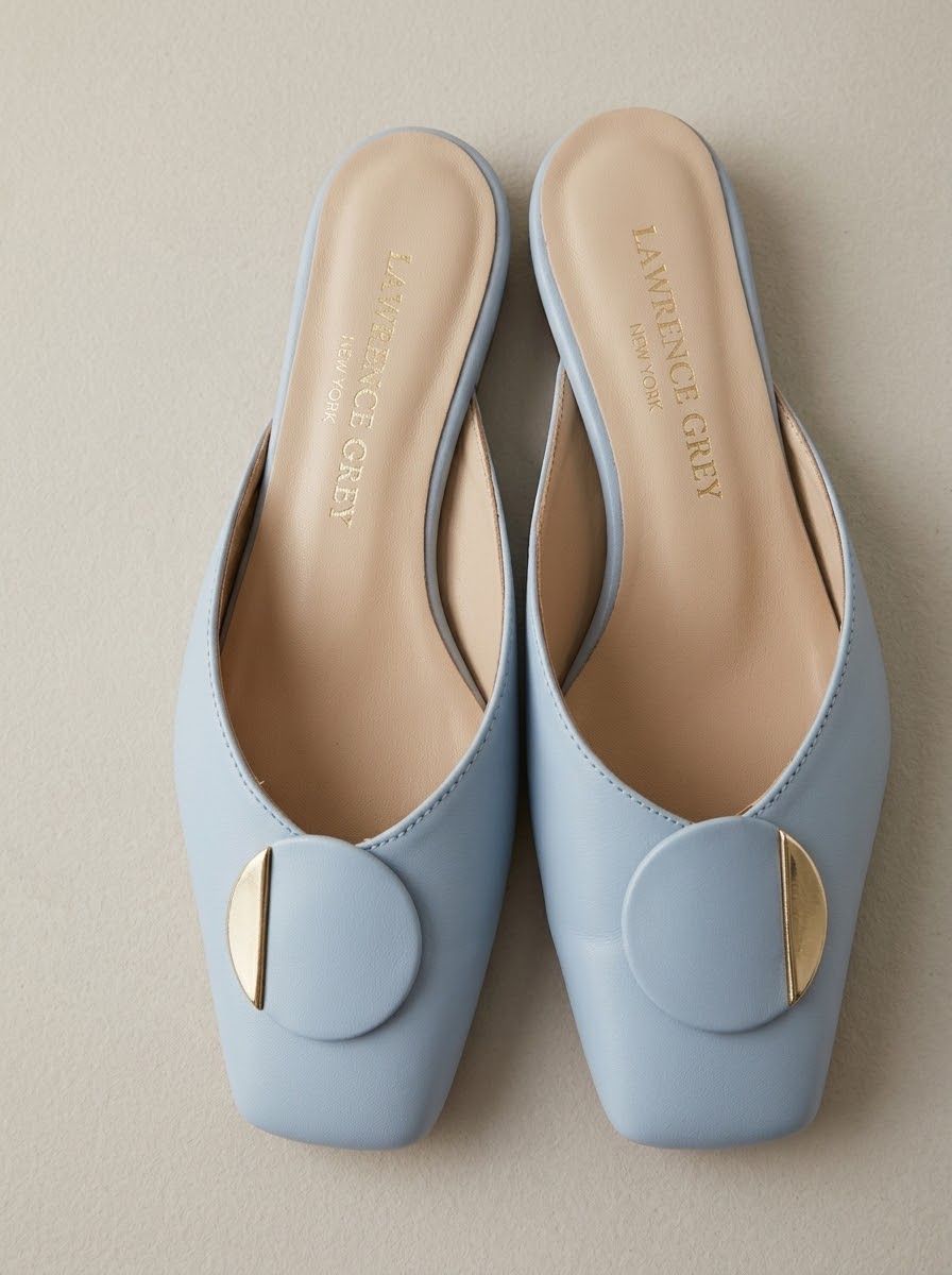 Damenschuhe: Mules Lawrence Grey bleu clair – Gebraucht aus Echichens von unideks