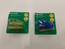 10x Tacker neu, transparent blau & grün, 26/6