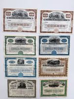Sammlung antiker USA Aktien - Eisenbahn - Minen - Diverse