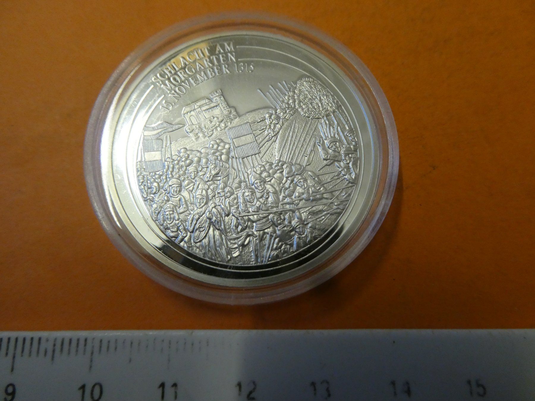 Médailles: versilberte Medaille 40 mm PP, Morgarten – Neuf (Voir description) à Hinterforst par rohusri