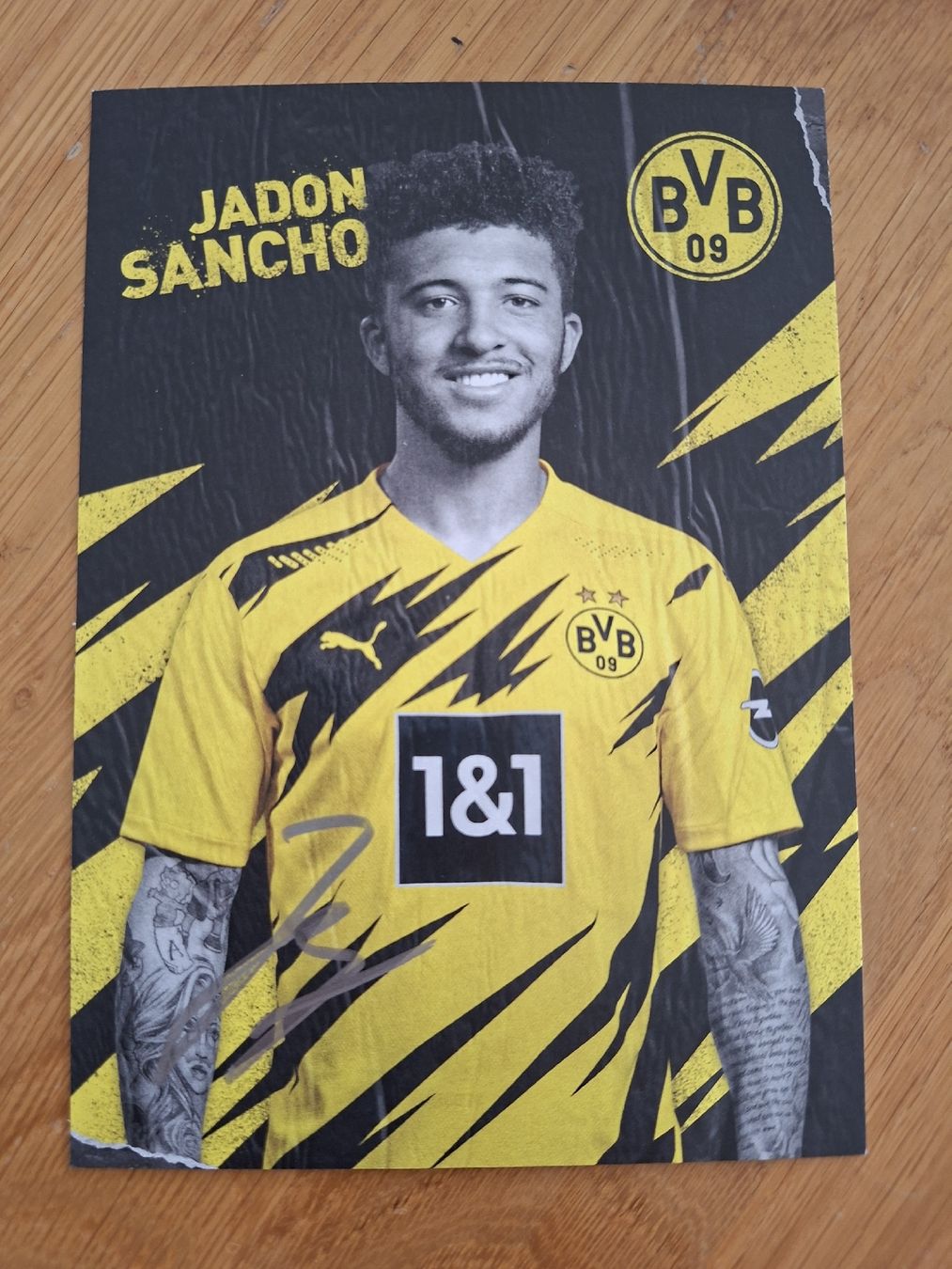 Autografi: Jadon Sancho original Autogrammkarte Dortmund BVB – Usato da Thun venduto da wuschu