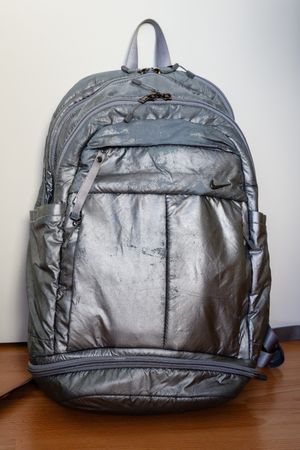 Top! Rucksack, Laptoprucksack, silber, mehre Fächer