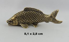 FISCH - KARPFEN - Messing Figur - Dekoration - 8,1x2,8cm
