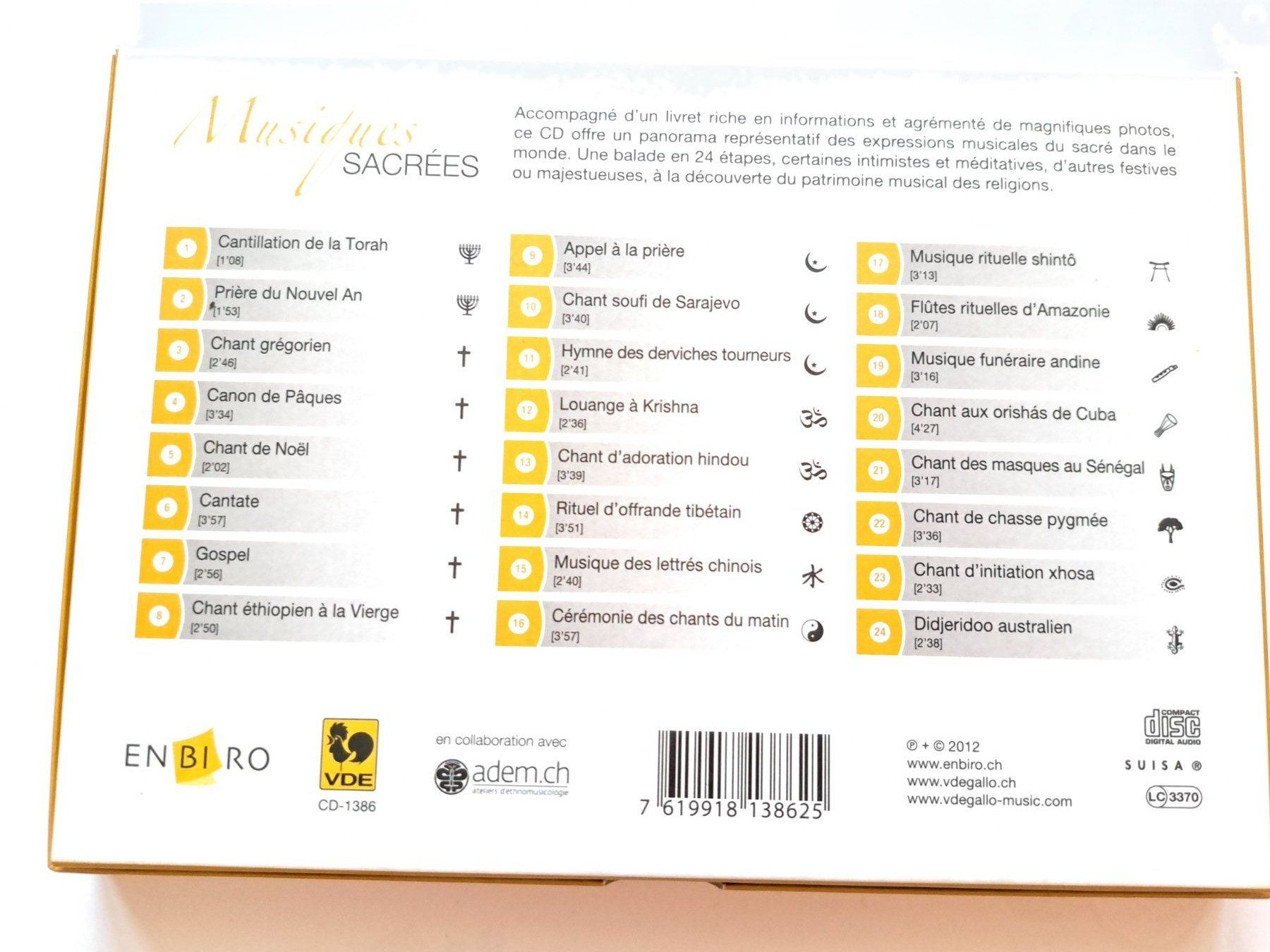 CDs: Coffret Musiques sacrées – D'occasion à Pully par bro_n52j 1