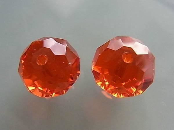 Perle (finte): Rondellen Glas facettiert rot 12 x 8 mm – Nuovo (secondo la descrizione) da Alpnachstad venduto da perlengaby