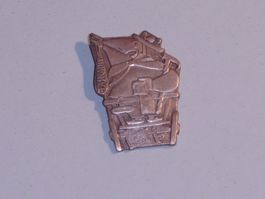 Basler Kupferplakette 1955 mit Nadel Top Zustand