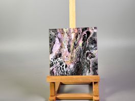 Leinwandbild, Acryl Pouring, Unikat, Grösse 15x15cm