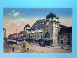 Basel, Bundesbahnhof - Oldtimer !!! - vor 1924