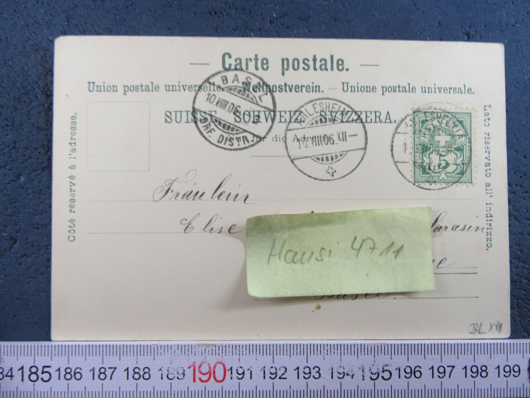 Cartoline postali: GRUSS AUS ARLESHEIM 1906 BL-AK – Usato da Ettingen venduto da Hausi4711 1