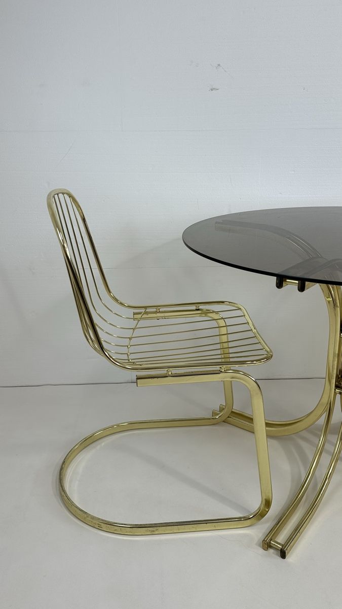 Set di tavolo e panche: Set chaise et table gastone Rinaldi  – Usato da Servion venduto da marion13or 4