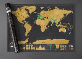 Luckies Scratch Map Deluxe 82.5 x 49.4 cm Weltkarte Poster