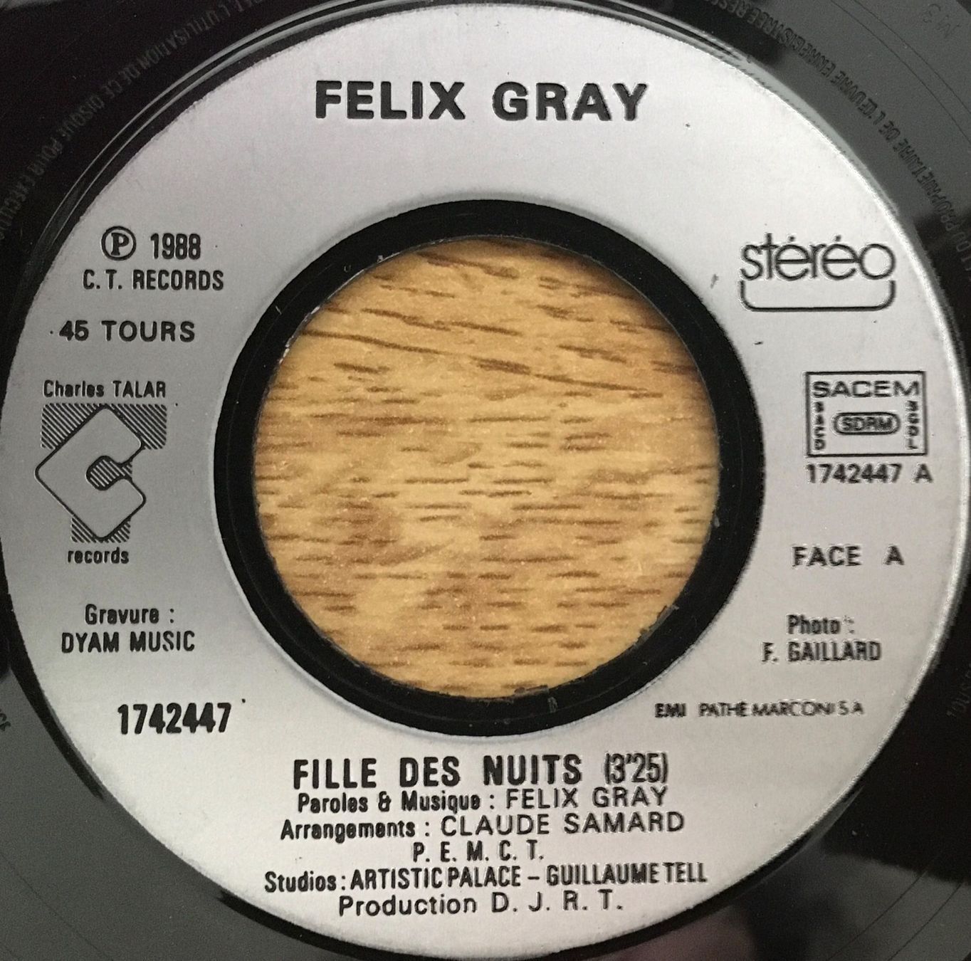 Dischi in vinile: FÉLIX GRAY - FILLE DES NUITS – Usato da Bussigny venduto da vinyl-pas-cher 2