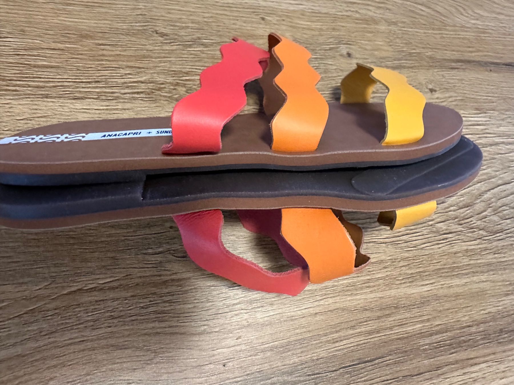 Scarpe da donna: Riemensandalette  mit Waves Details – Nuovo e nell'imballaggio originale da Urdorf venduto da fairfashion 2