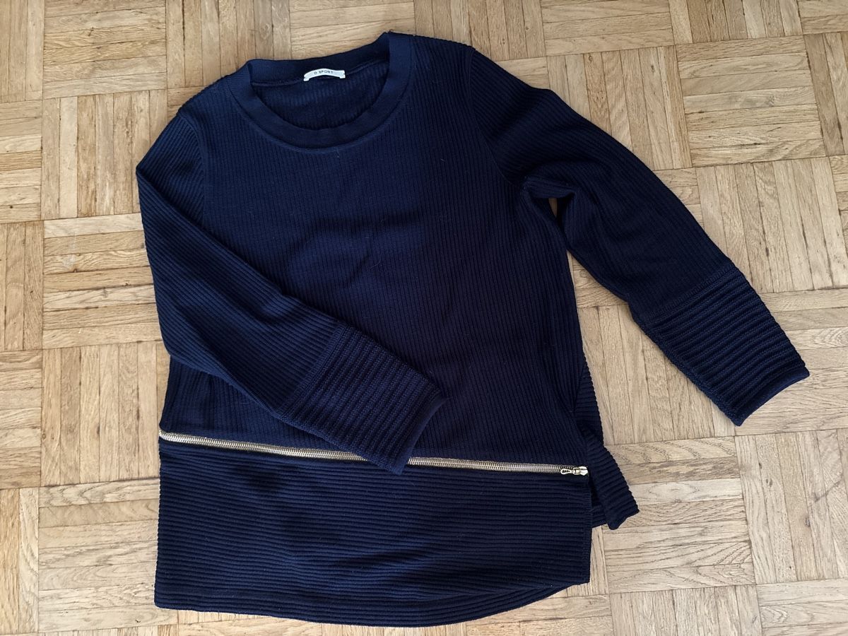 Pullover & Sweatshirts: D.Sport Strickpullover, marineblau – Gebraucht aus Flims Dorf von chauy