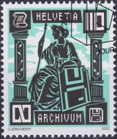 2022, Nr.1922 (Archivare) mit Ersttags-Eck-Stempel.