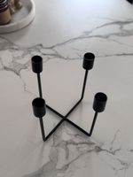 Schwarzer Kerzenständer für 4 Kerzen, Metall, neuwertig