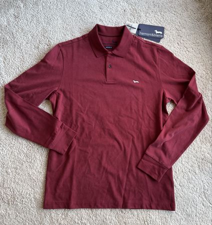 Polo Harmont & Blaine bordeaux manches longues, t. M neuf!