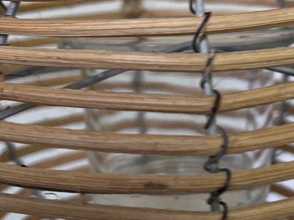 Portacandele: 2 Rottangkerzenhalter Höhe 10 cm – Nuovo e nell'imballaggio originale da Möhlin venduto da mil_h55x 8