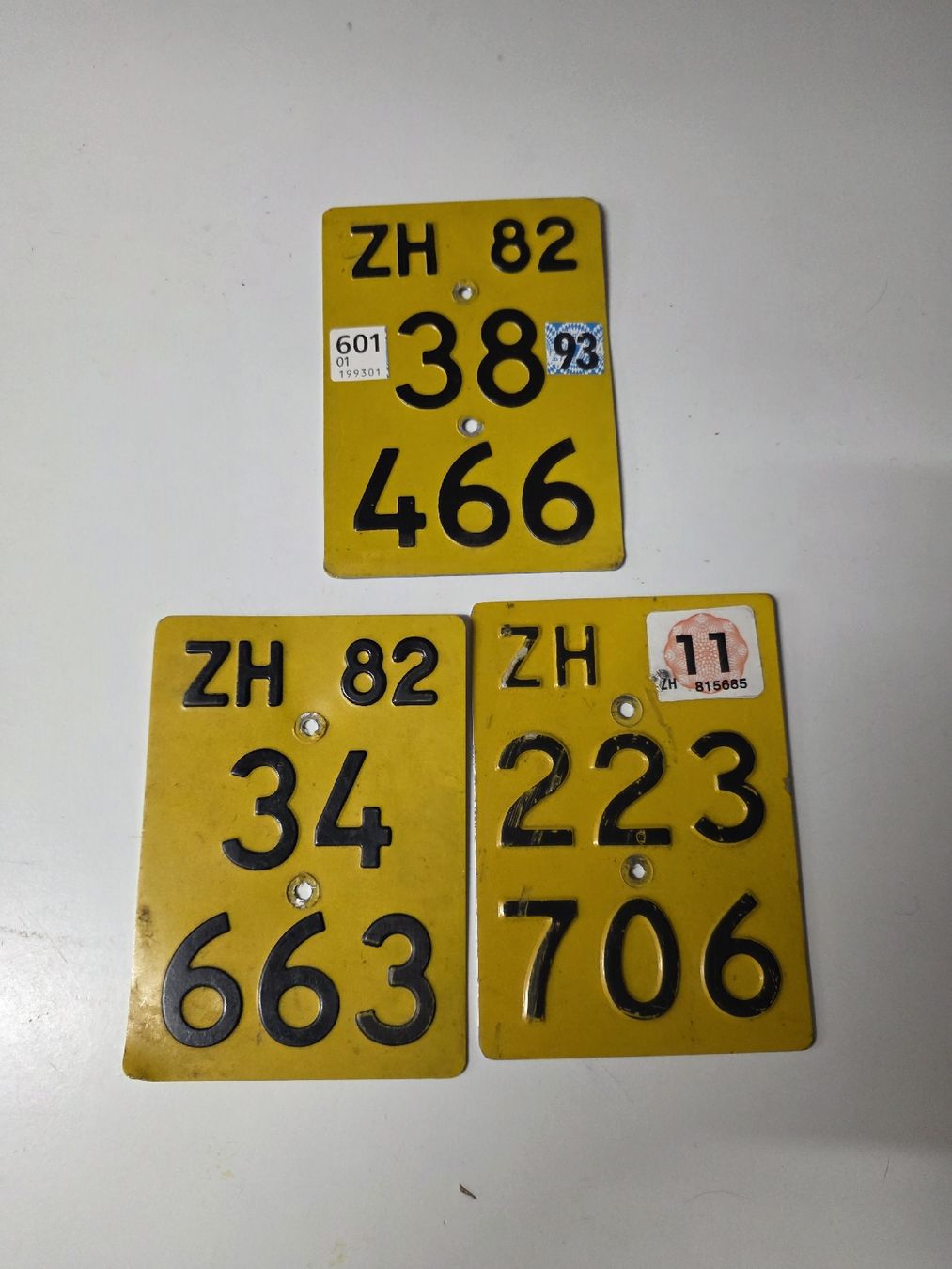 Ecriteaux: Nummernschilder ZH Töffli 3 Stk – D'occasion à Dorf par Echo_Elements