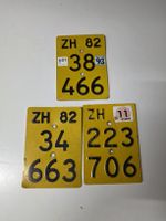 Nummernschilder ZH Töffli 3 Stk