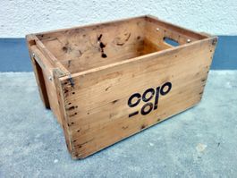 alte Holzkiste COOP Transportkiste