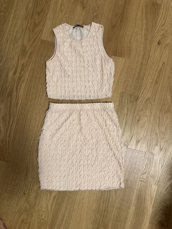 Damen Set Top Rock rosa Grösse S