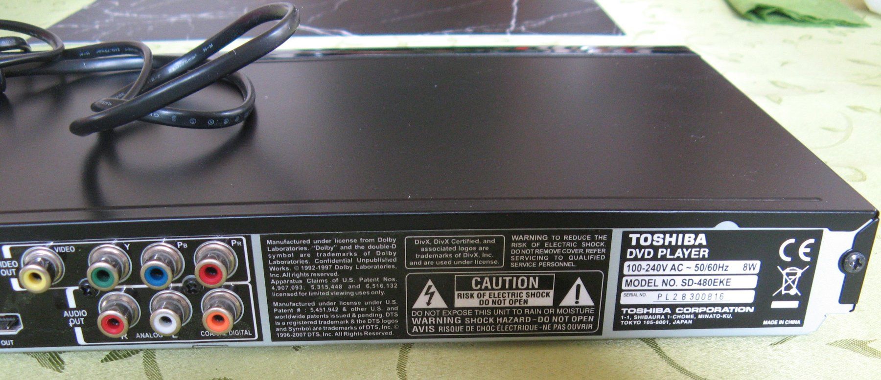 Toshiba Registratori: DVD-Recorder Toshiba SD-480 EKE – Usato da Frauenfeld venduto da Interessent1 4