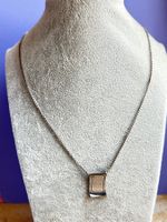Herrengeschenk Silberkette mit Gravurplatte, Vintage