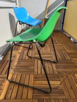 Paire de chaises de jardin design tout en métal 1980er