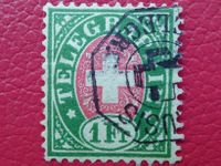 Nr.17 Telegraphenmarke mit Stempel THUSIS GR