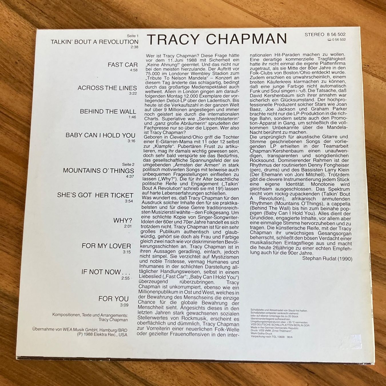 Schallplatten: Tracy Chapman - s/t, LP – Gebraucht aus Bern von Ntsamina 1