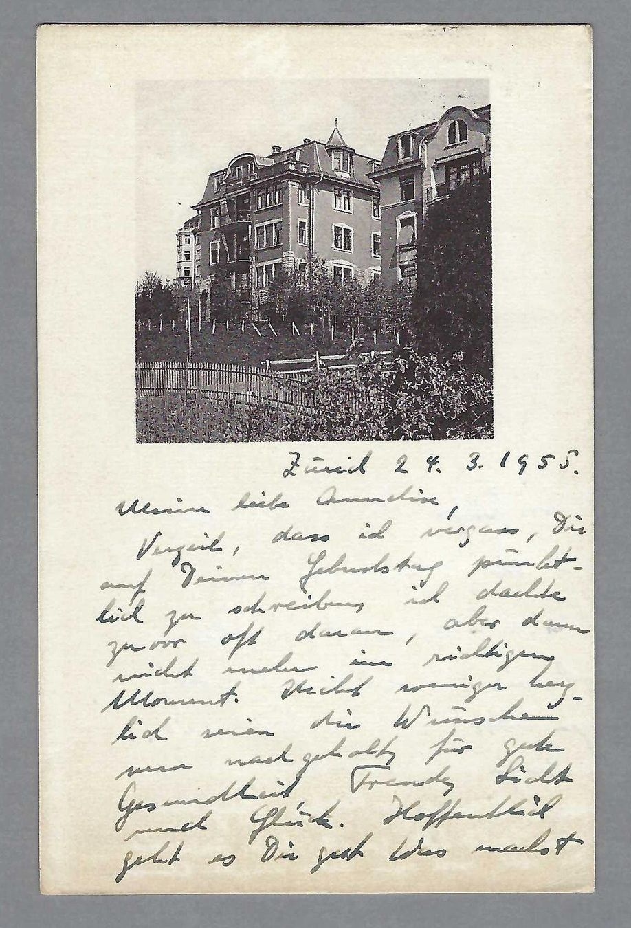 Cartoline postali: 1955, ZÜRICH – Usato da Pura venduto da ulisse1957