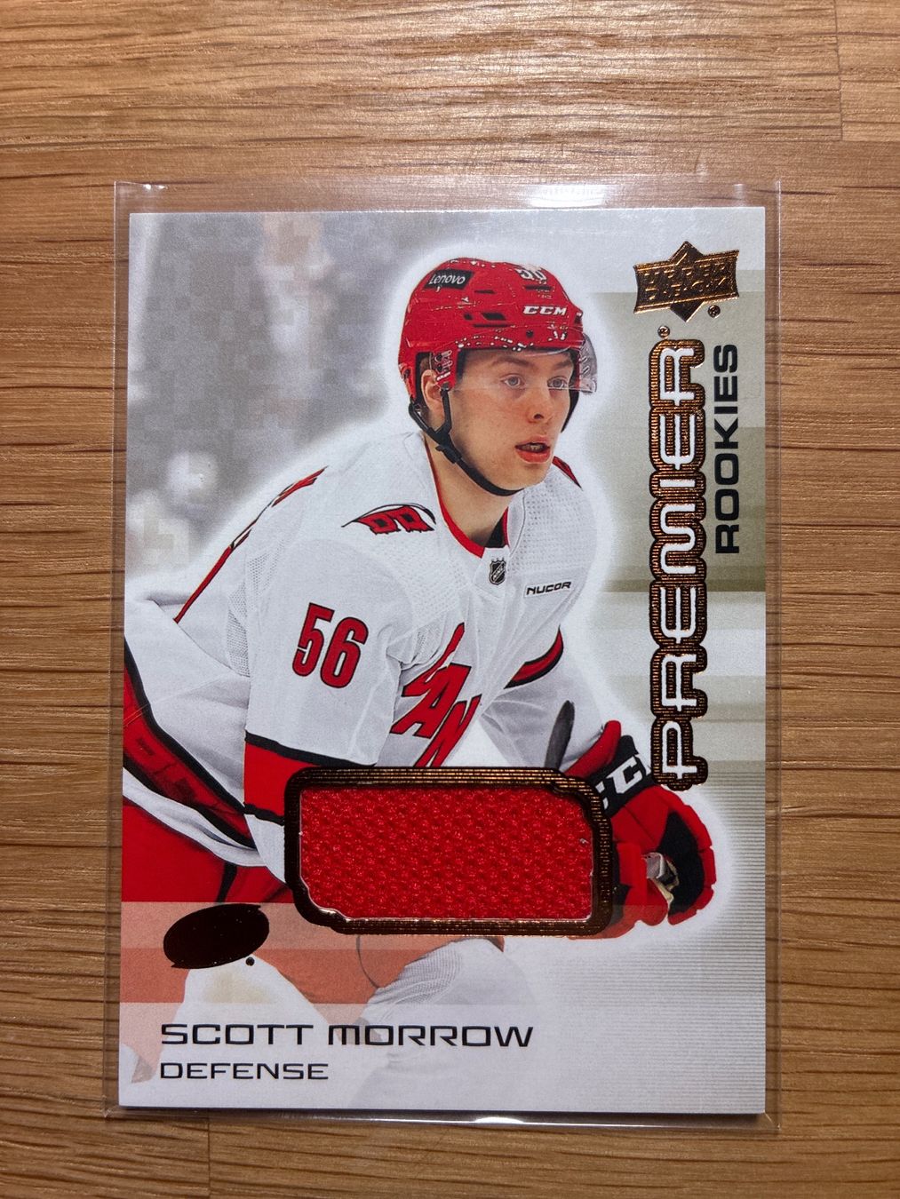 Topps Carte collezionabili: Upper Deck Premier Rookie Scott Morrow Carolina patch – Usato da Wangenried venduto da Garagara