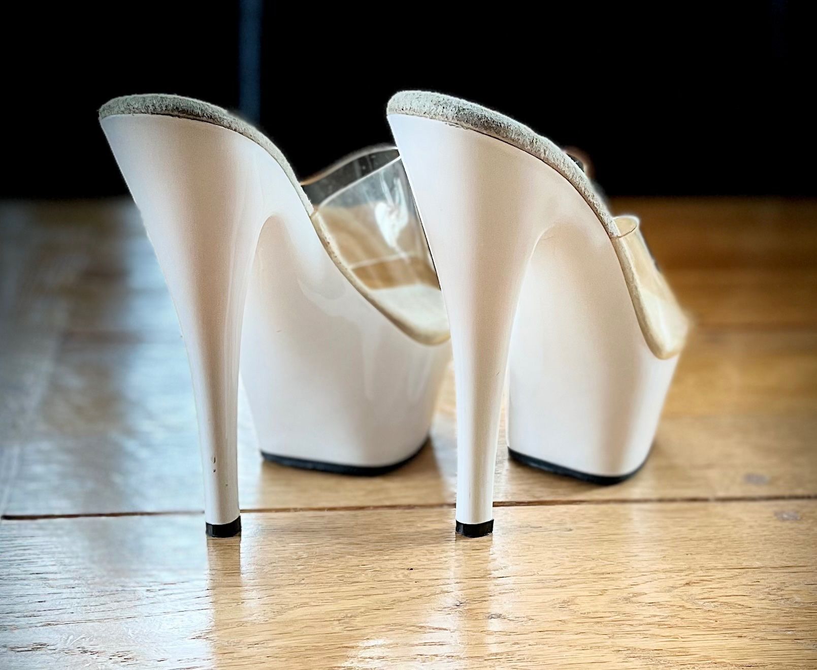 Scarpe da donna: Weisse High Heels, Tanzschuhe, Gr. 36 – Nuovo (secondo la descrizione) da Arbon venduto da KaSaBo 2