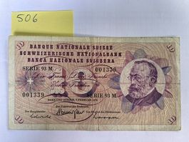 10 Franken 1974 CHF Schweizerische Nationalbank Serie 93M