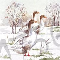 Serviette winter geese (1736) 2Stk.