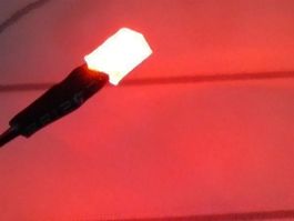LED 2x3x4mm verkabelt, 12V, klar/orange