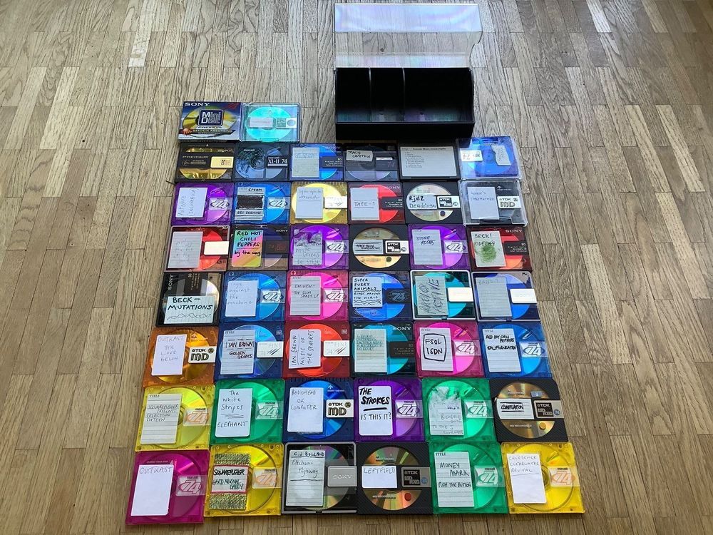MiniDisc Case, 20 Stück, Transparent, Kunststoff, 64mm x 74mm