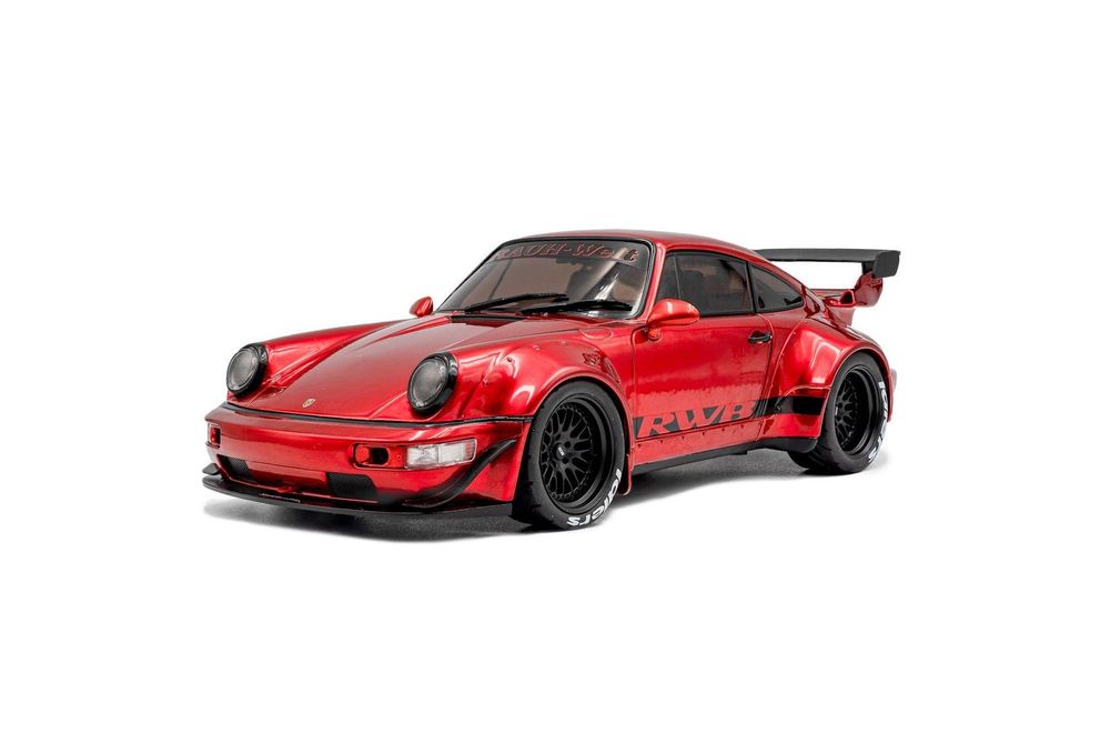 PORSCHE 911 RSR RWB Rauh Welt Tuning rot Kaishin 1/18 NEU (Neu und ...
