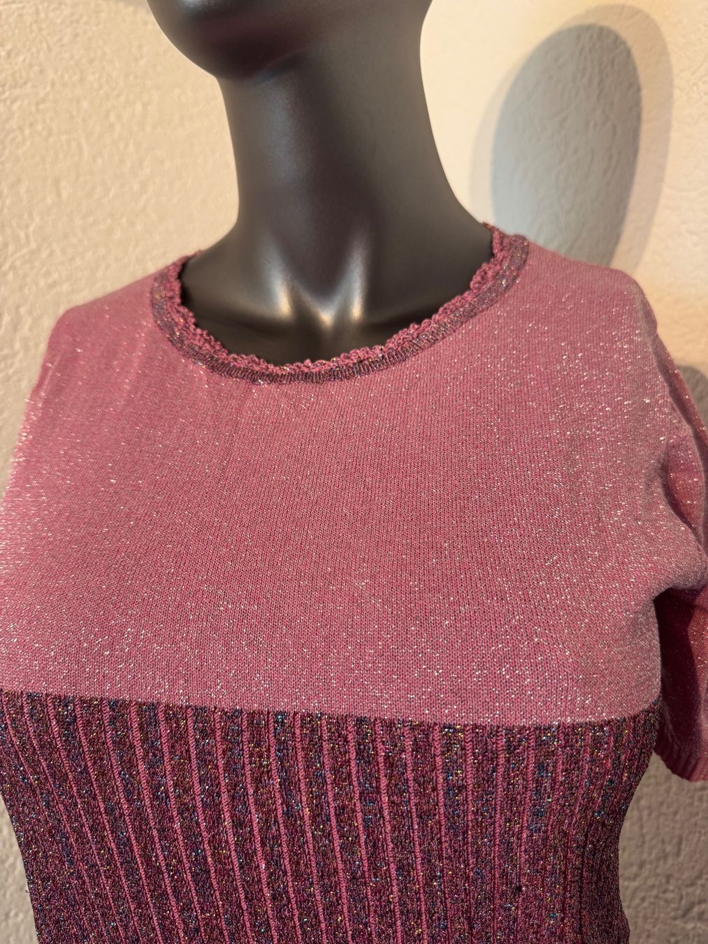 Pullover & Sweatshirts: Zweifarbiger Feinstrickpullover Altrosa Violett Gr M – Gebraucht aus Frenkendorf von Style365 5