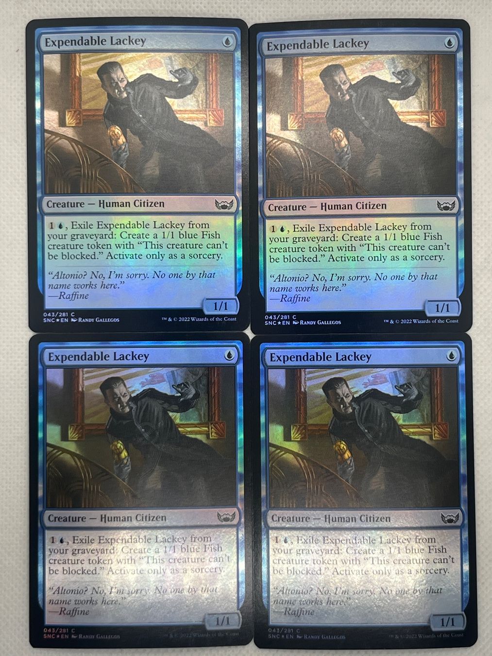 Magic The Gathering Carte collezionabili: Magic the Gathering: 4x Expendable Lackey Foil! – Usato da Hinterkappelen venduto da Kim1992
