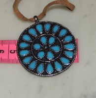 SCHÖNE KETTE "TÜRKIS" ALT-SILBER OPTIK 50 CM NEU