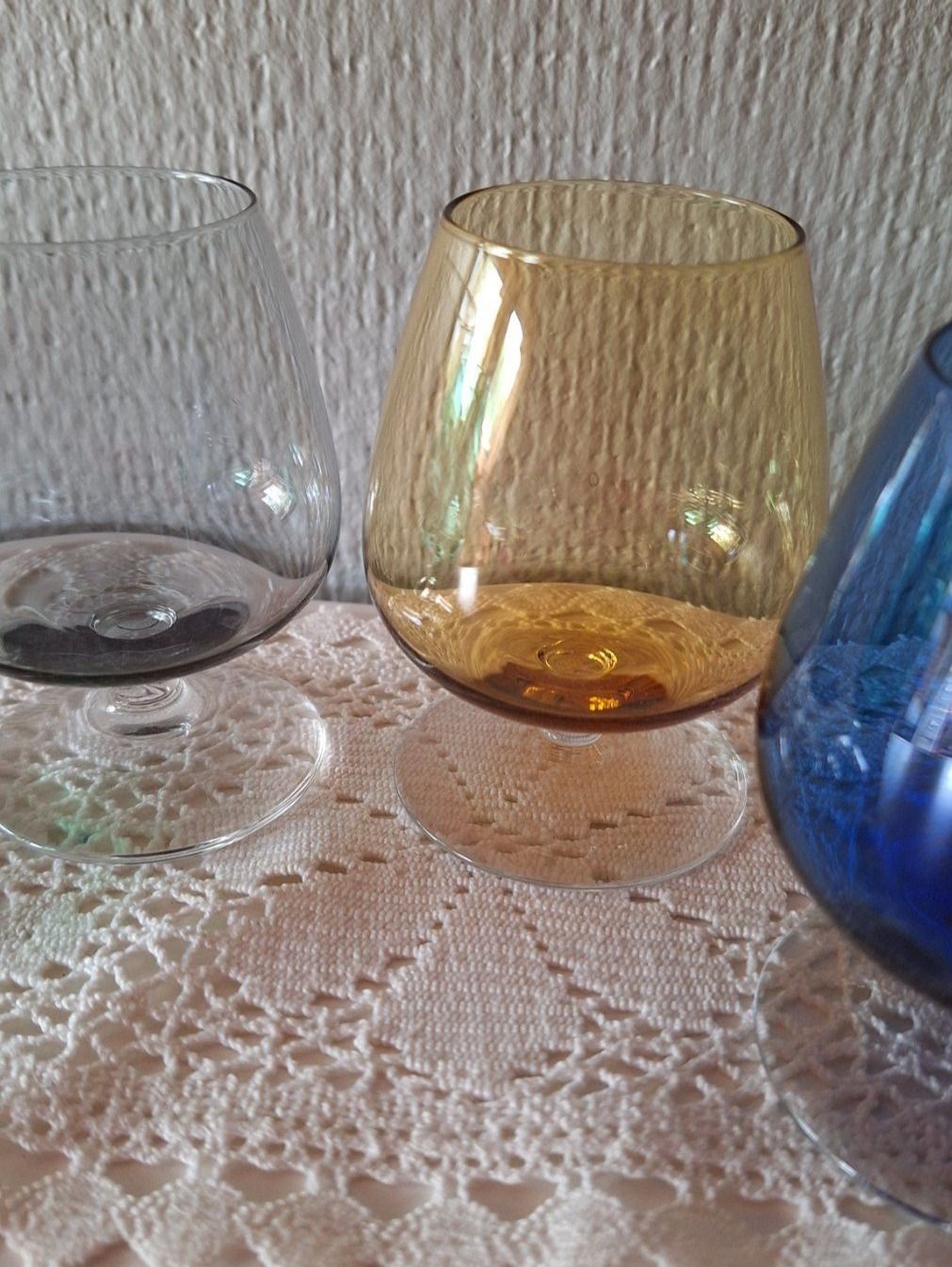 Bicchieri: 4 Vintage Cognac Gläser ,farbig – Usato da Dornach venduto da majo8689 4