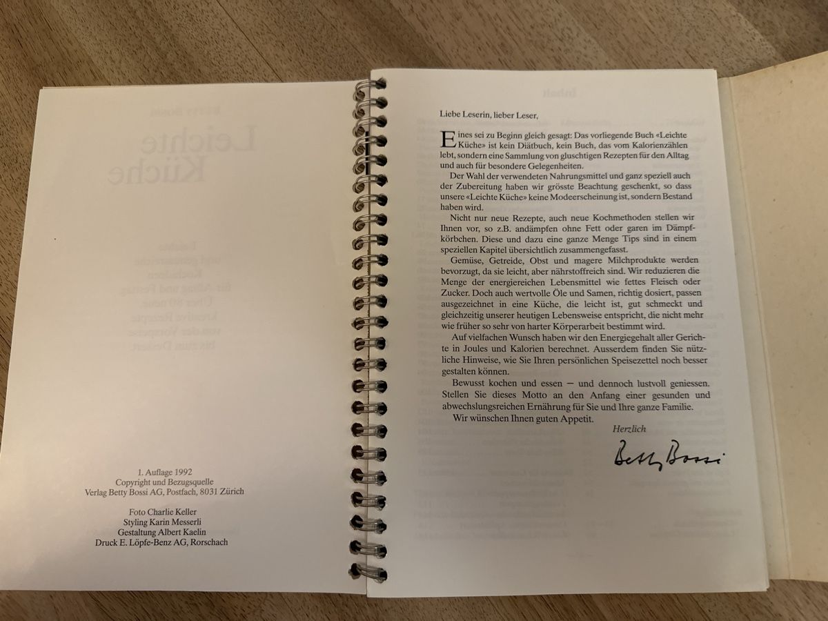 Libri: Betty Bossi "Leichte Küche" – Usato da Thalwil venduto da mabara42 2