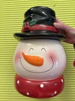 Schneemann Keksdose Keramik