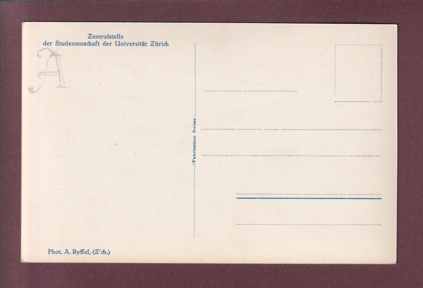 Cartoline postali: ZÜRICH - Universität - Sammlung – Usato da Pully venduto da nicecards 1